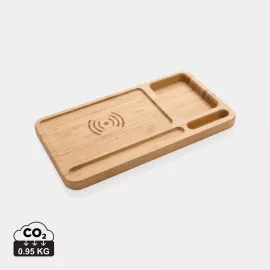 Bambus Desk Organizer mit 10 Wireless Charger