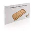 Organizador escritorio inalámbrico 5W de bambú