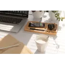 Bamboo desk organiser 5W wireless charger