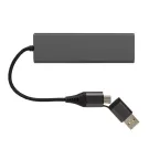 Hub Terra de aluminio reciclado  RCS con 3 puertos USB