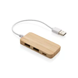 Hub USB un bambù con type C