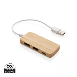 Hub USB un bambù con type C