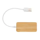 Hub USB un bambù con type C