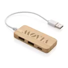 Hub USB un bambù con type C