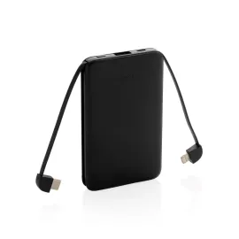 Powerbank 5.000 mAh de bolsillo con cables integrados