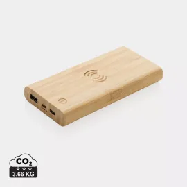 Powerbank inalámbrico 5W de bambú 8.000 mAh