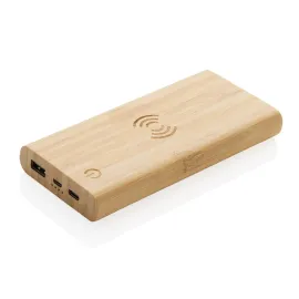 8.000mAh Bambus-Wireless-Powerbank