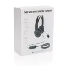 Over ear wired work headset