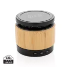 Altavoz y cargador inalámbrico bambú
