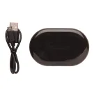 Light up logo TWS earbuds in charging case