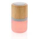 Enceinte 3W en bambou avec lumière d'ambiance