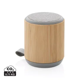 Altavoz inalámbrico de bambú y tela de 3W