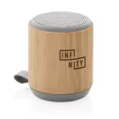 Altavoz inalámbrico de bambú y tela de 3W