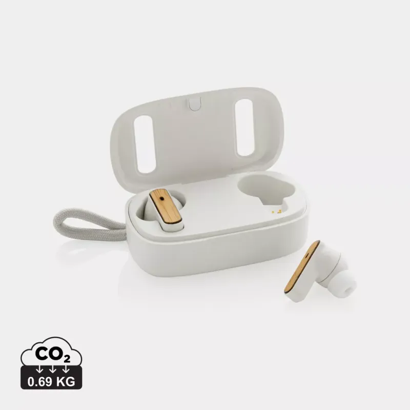 Auriculares TWS de plástico reciclado RCS y bambú