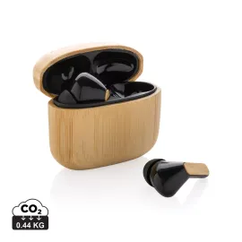 RCS recycled plastic & bamboo TWS earbuds