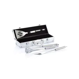 Set de 3 pcs pour barbecue en coffret aluminium