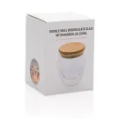 Doppelwandiges Borosilikatglas mit Bambusdeckel 250ml Doppelwandiges Borosilikatglas mit Bambusdeckel 250ml