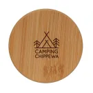 Set 2 bicchieri in vetro borosilicato con tappo in bambù