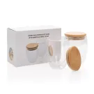 Double wall borosilicate glass with bamboo lid 250ml 2pc set
