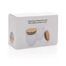 Double wall borosilicate glass with bamboo lid 250ml 2pc set