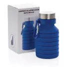 Botella de silicona plegable antigoteo con tapa
