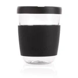 Vaso de borosilicato Ukiyo con tapa y funda de silicona