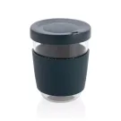 Vaso de borosilicato Ukiyo con tapa y funda de silicona