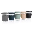 Vaso de borosilicato Ukiyo con tapa y funda de silicona