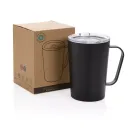 Tasse moderne en acier inoxydable recyclé RCS avec couvercle