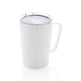 Tasse moderne en acier inoxydable recyclé RCS avec couvercle
