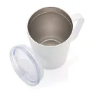 Tasse moderne en acier inoxydable recyclé RCS avec couvercle