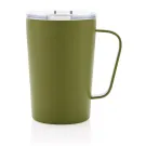 Tasse moderne en acier inoxydable recyclé RCS avec couvercle