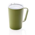 Tasse moderne en acier inoxydable recyclé RCS avec couvercle