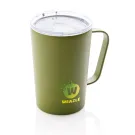 Tasse moderne en acier inoxydable recyclé RCS avec couvercle