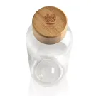 GRS rPET Flasche mit Bambus-Deckel