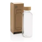 GRS rPET Flasche mit Bambus-Deckel