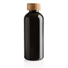 GRS rPET Flasche mit Bambus-Deckel
