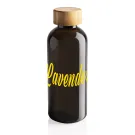 GRS rPET Flasche mit Bambus-Deckel