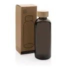 GRS rPET Flasche mit Bambus-Deckel