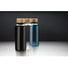 GRS rPET Flasche mit Bambus-Deckel