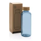 GRS rPET Flasche mit Bambus-Deckel