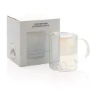 Taza de lujo de vidrio galvanizado de doble pared