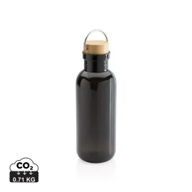 GRS rPET Flasche with Bambusdeckel und Griff