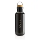 GRS rPET Flasche with Bambusdeckel und Griff