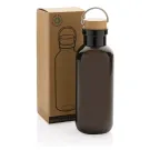 GRS rPET Flasche with Bambusdeckel und Griff