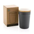 GRS rPP-Becher mit Bambusdeckel