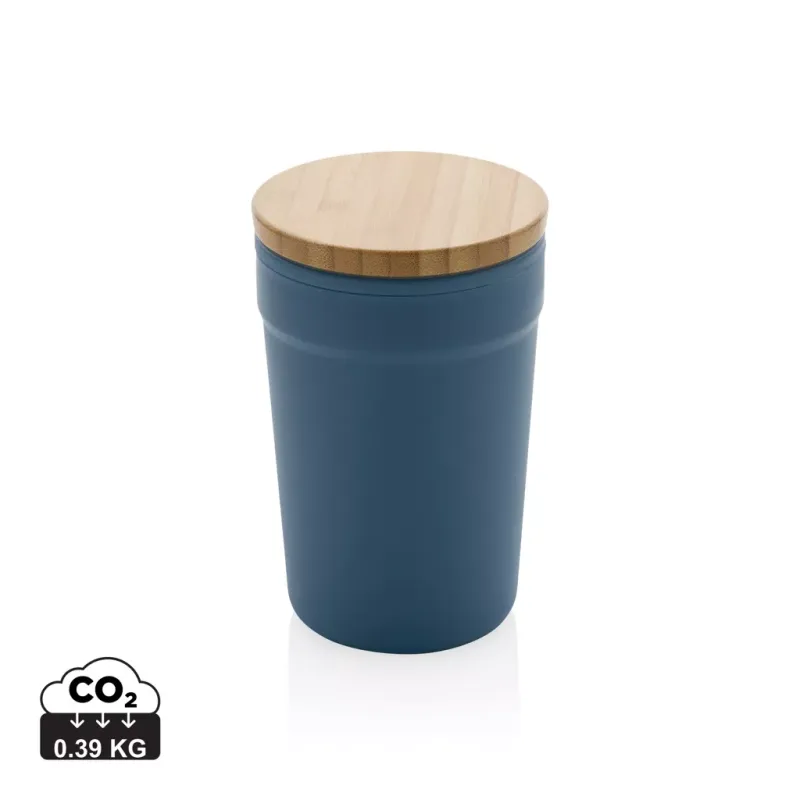 Tazza in rPP GRS con tappo in bambù