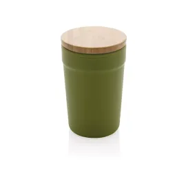GRS rPP-Becher mit Bambusdeckel