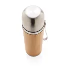 Bamboo vacuum travel flask