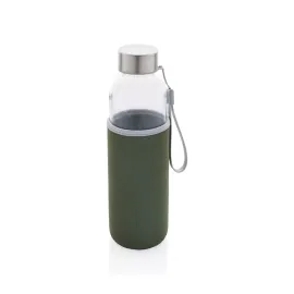 Botella de vidrio con funda de neopreno